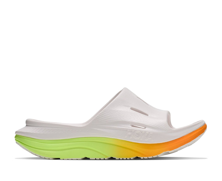 Hoka U ORA RECOVERY SLIDE 3 White / Neon Yuzu