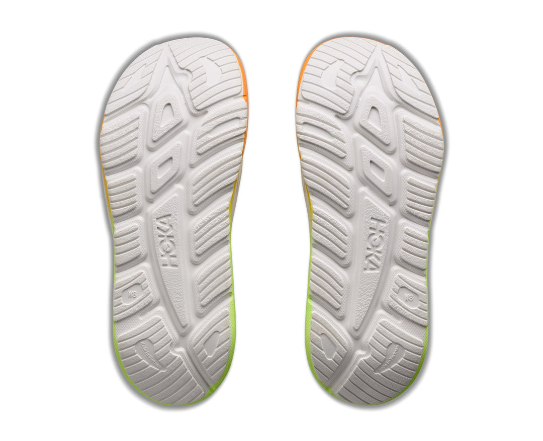 Hoka U ORA RECOVERY SLIDE 3 White / Neon Yuzu