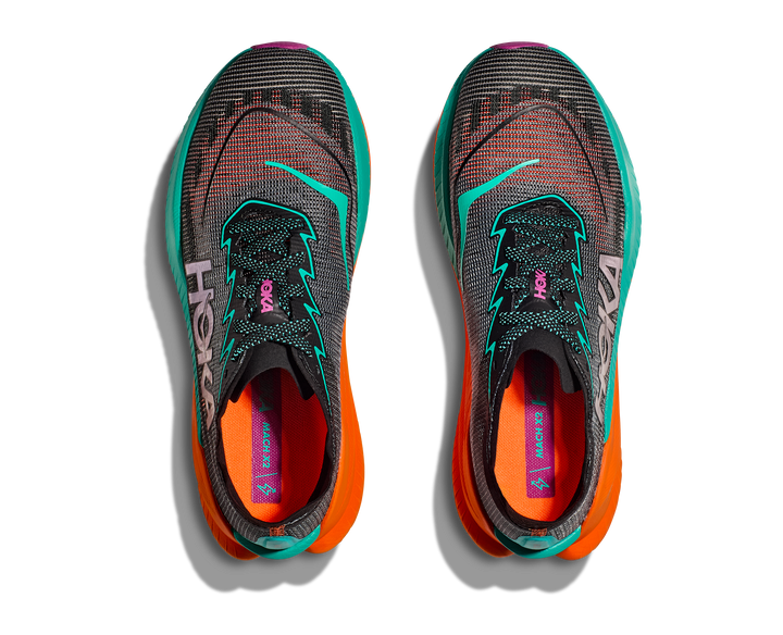 Hoka M MACH X 2 Black / Electric Aqua