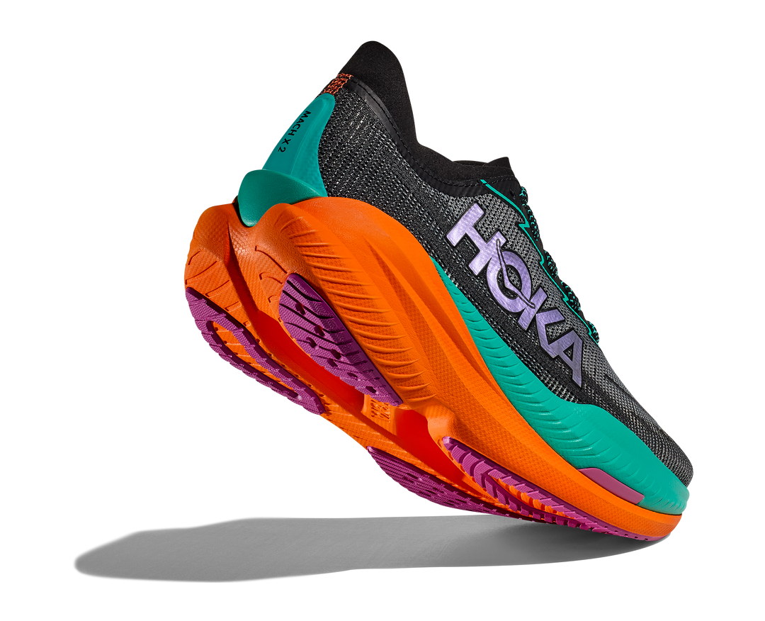 Hoka M MACH X 2 Black / Electric Aqua