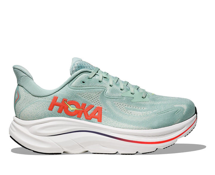 Hoka M CLIFTON 10 WIDE Sage / Neon Flame