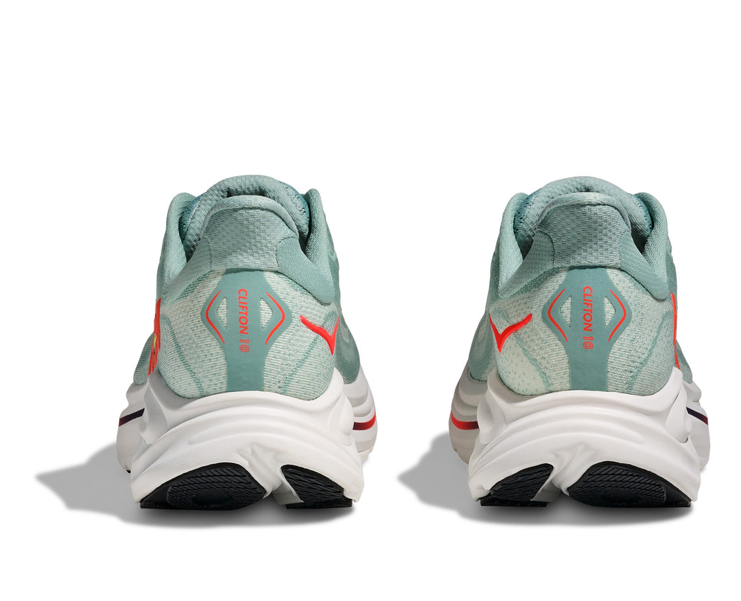 Hoka M CLIFTON 10 WIDE Sage / Neon Flame