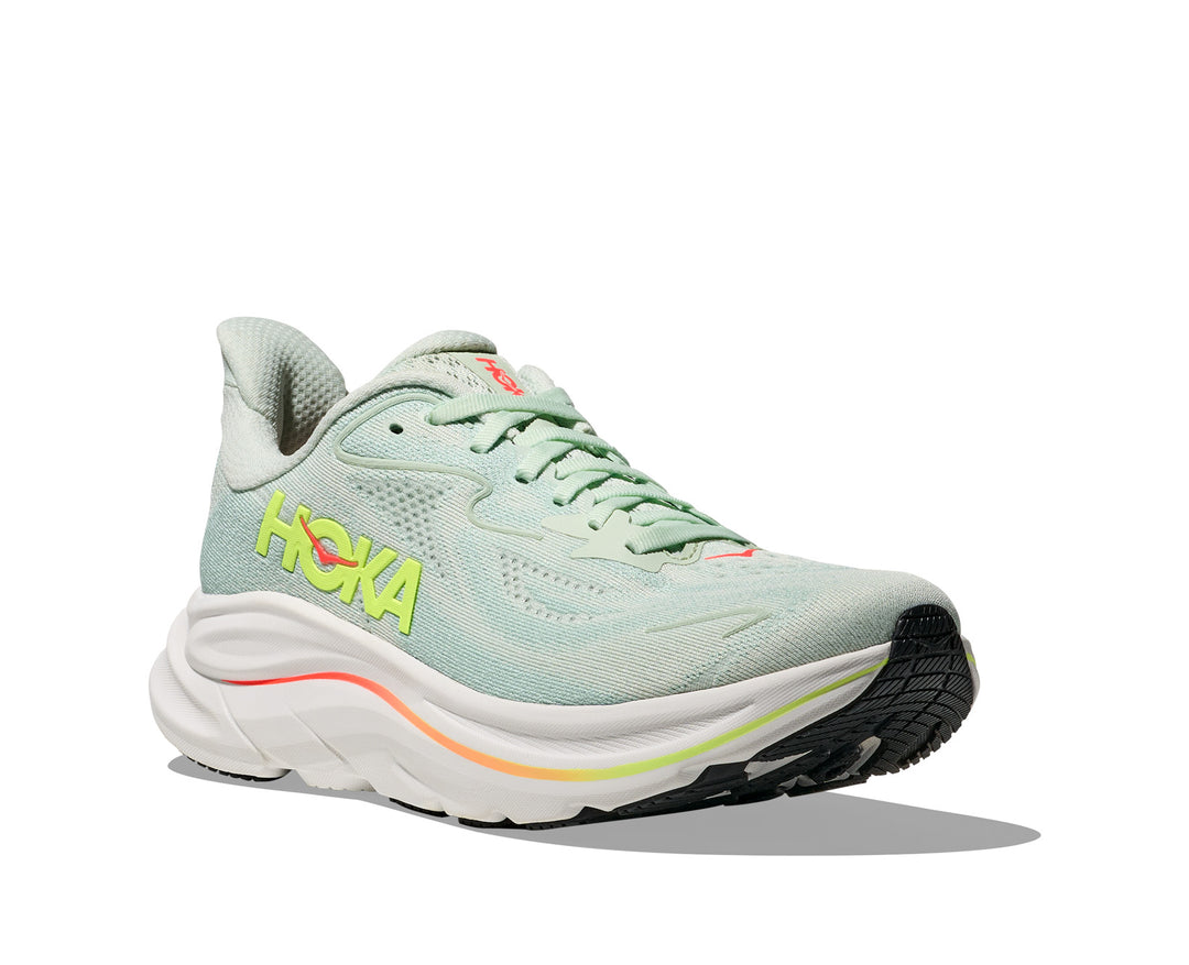 Hoka W CLIFTON 10 Sea Glass / Neon Flame