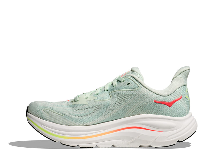 Hoka W CLIFTON 10 Sea Glass / Neon Flame
