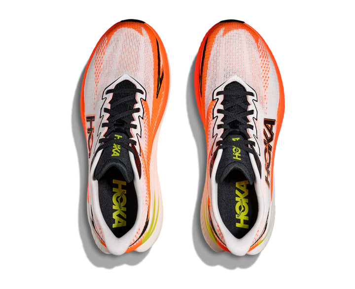 Hoka M MACH X 3 White / Neon Tangerine