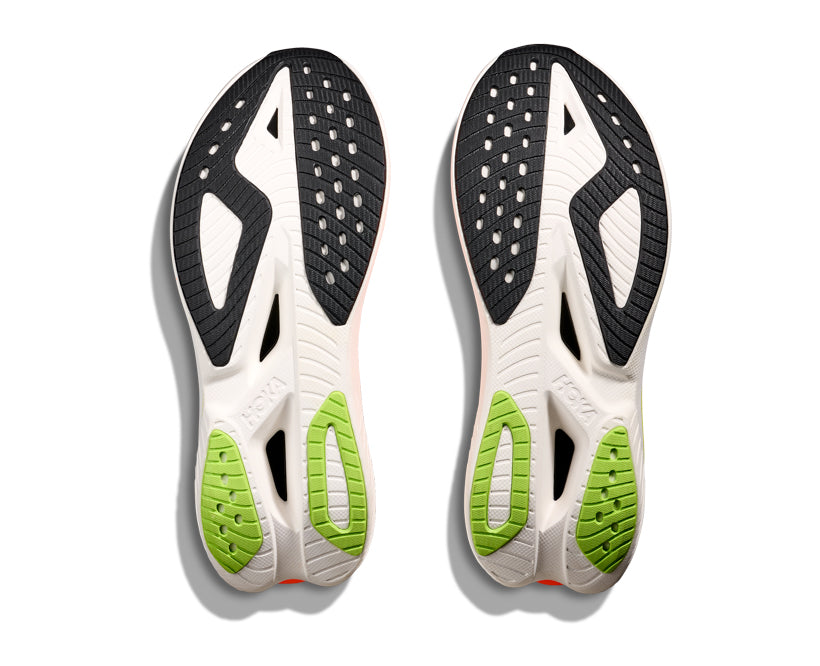 Hoka M MACH X 3 White / Neon Tangerine