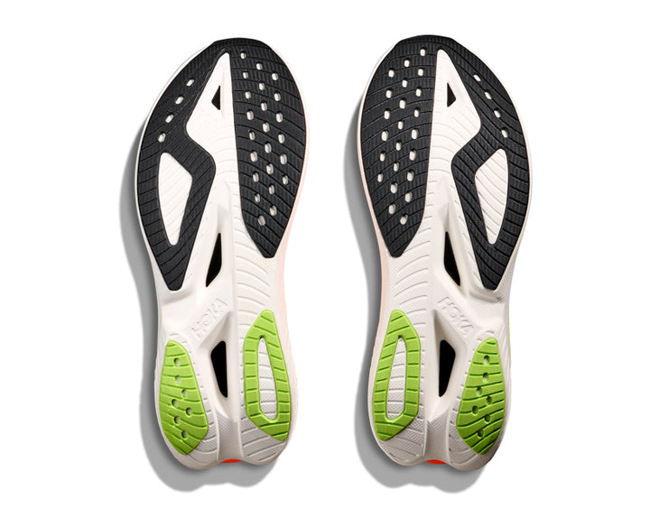 Hoka M MACH X 3 White / Neon Tangerine