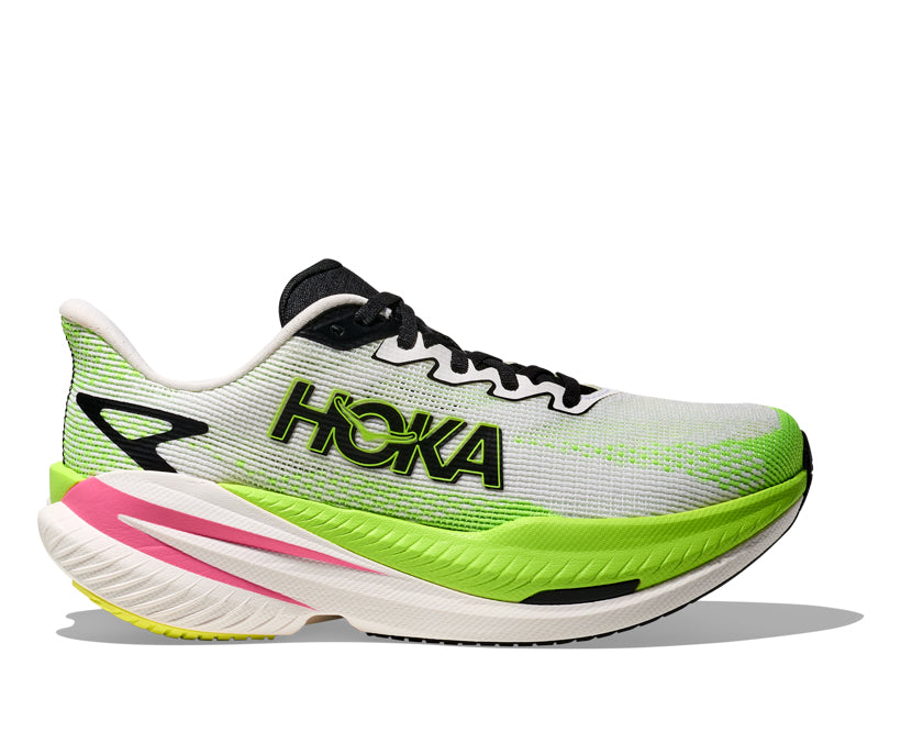 Hoka W MACH X 3 White / Neon Lime