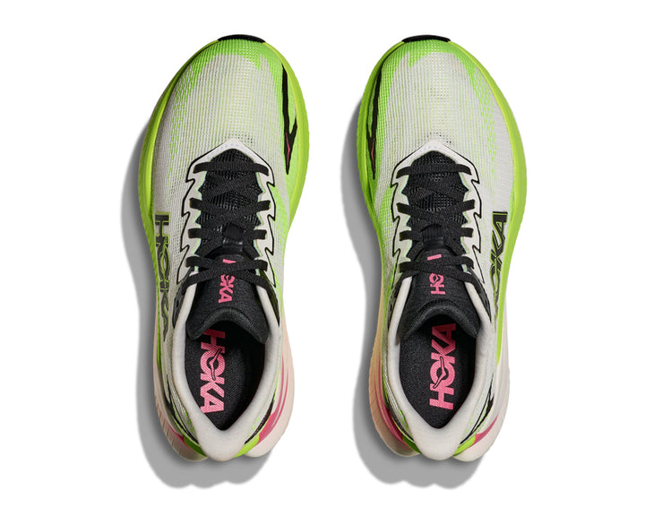 Hoka W MACH X 3 White / Neon Lime