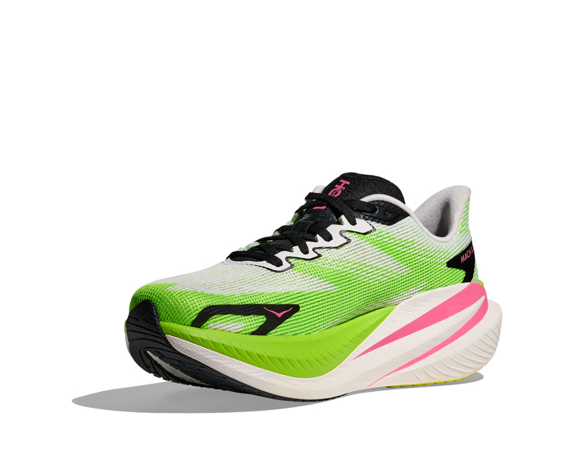 Hoka W MACH X 3 White / Neon Lime