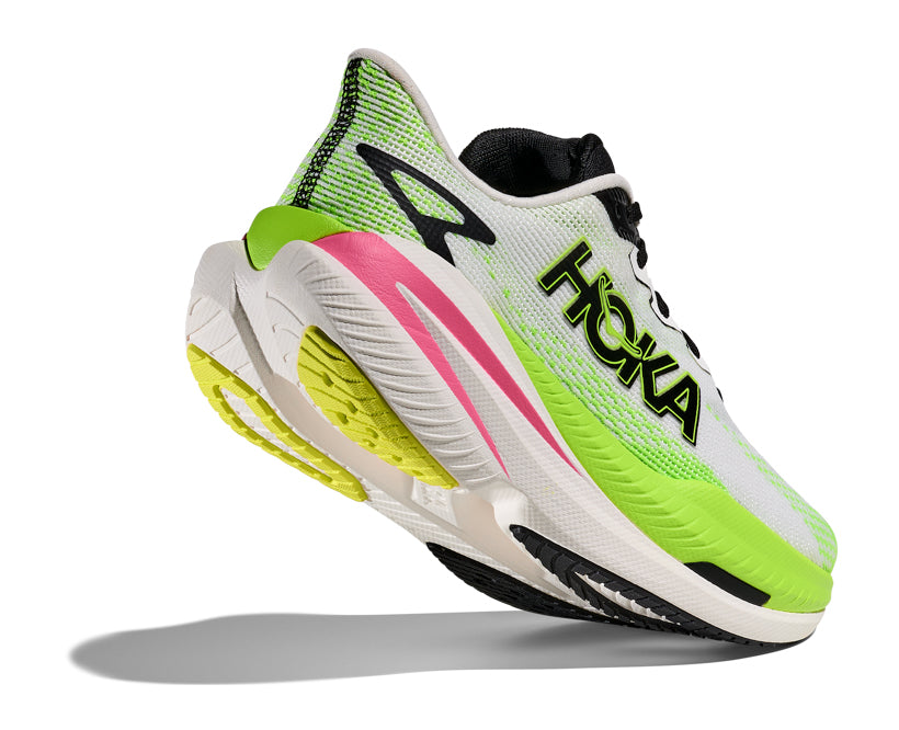 Hoka W MACH X 3 White / Neon Lime