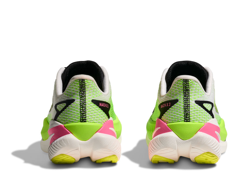 Hoka W MACH X 3 White / Neon Lime