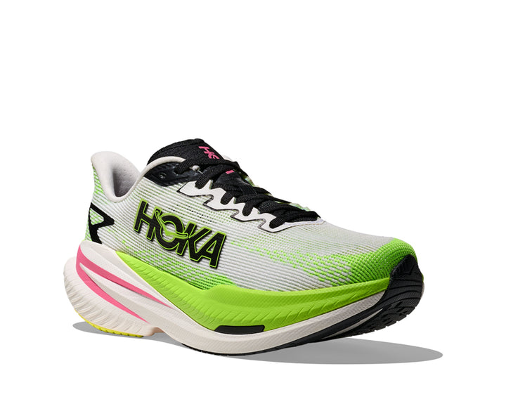 Hoka W MACH X 3 White / Neon Lime