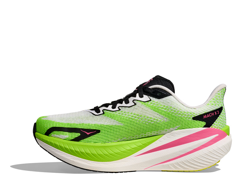 Hoka W MACH X 3 White / Neon Lime