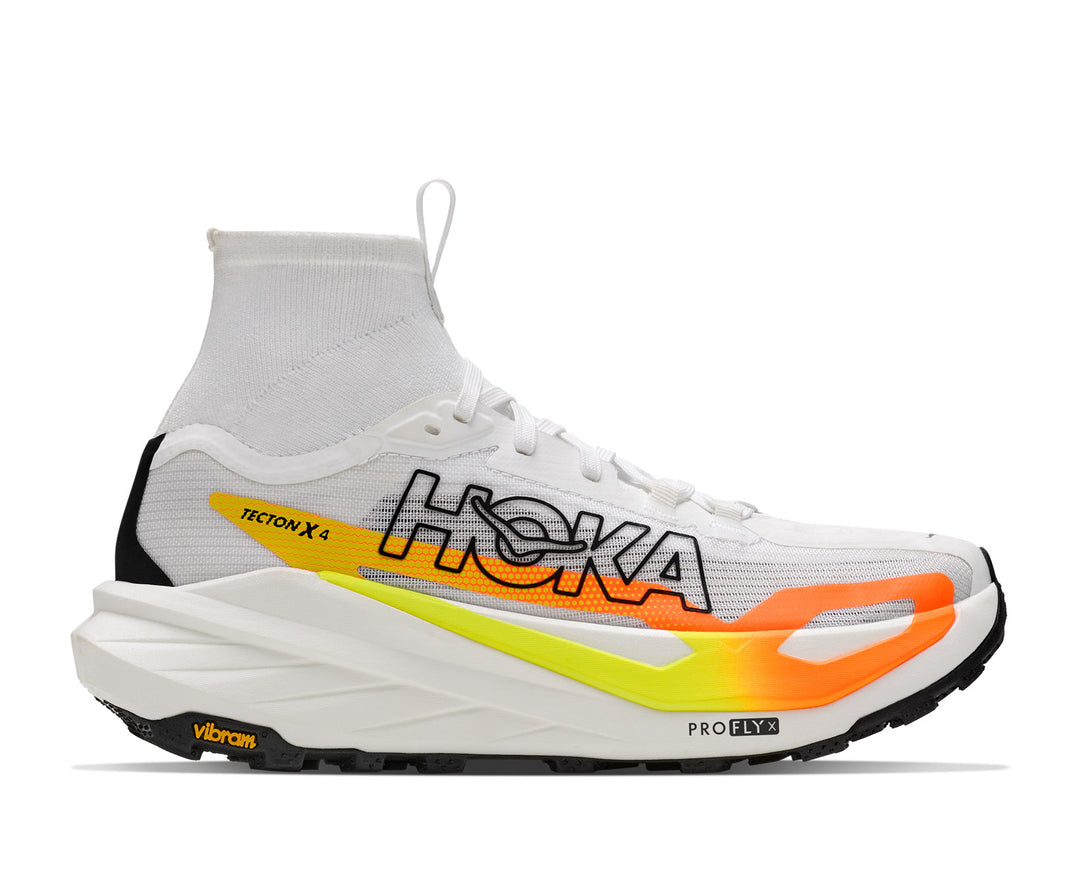 Hoka W TECTON X 4 Frost / Neon Tangerine