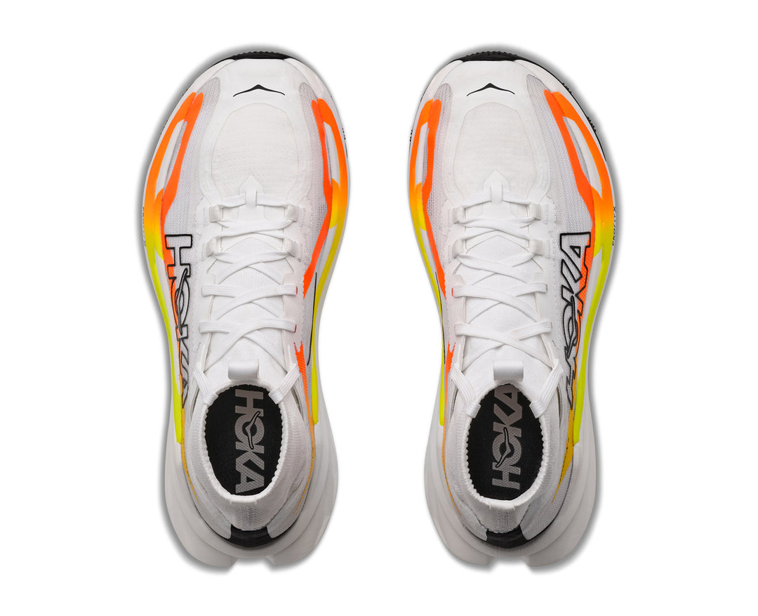 Hoka W TECTON X 4 Frost / Neon Tangerine