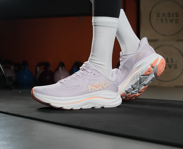 Hoka W CLIFTON 10 WIDE Lilac Cream / Tangerine Glow