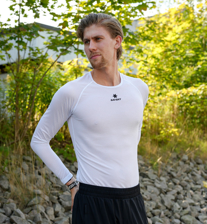 Saysky Mesh Base Layer Long Sleeve White