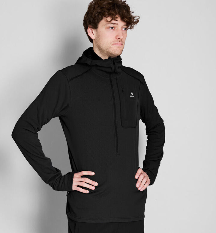 Saysky Combat Half Zip Fleece Hoodie Black