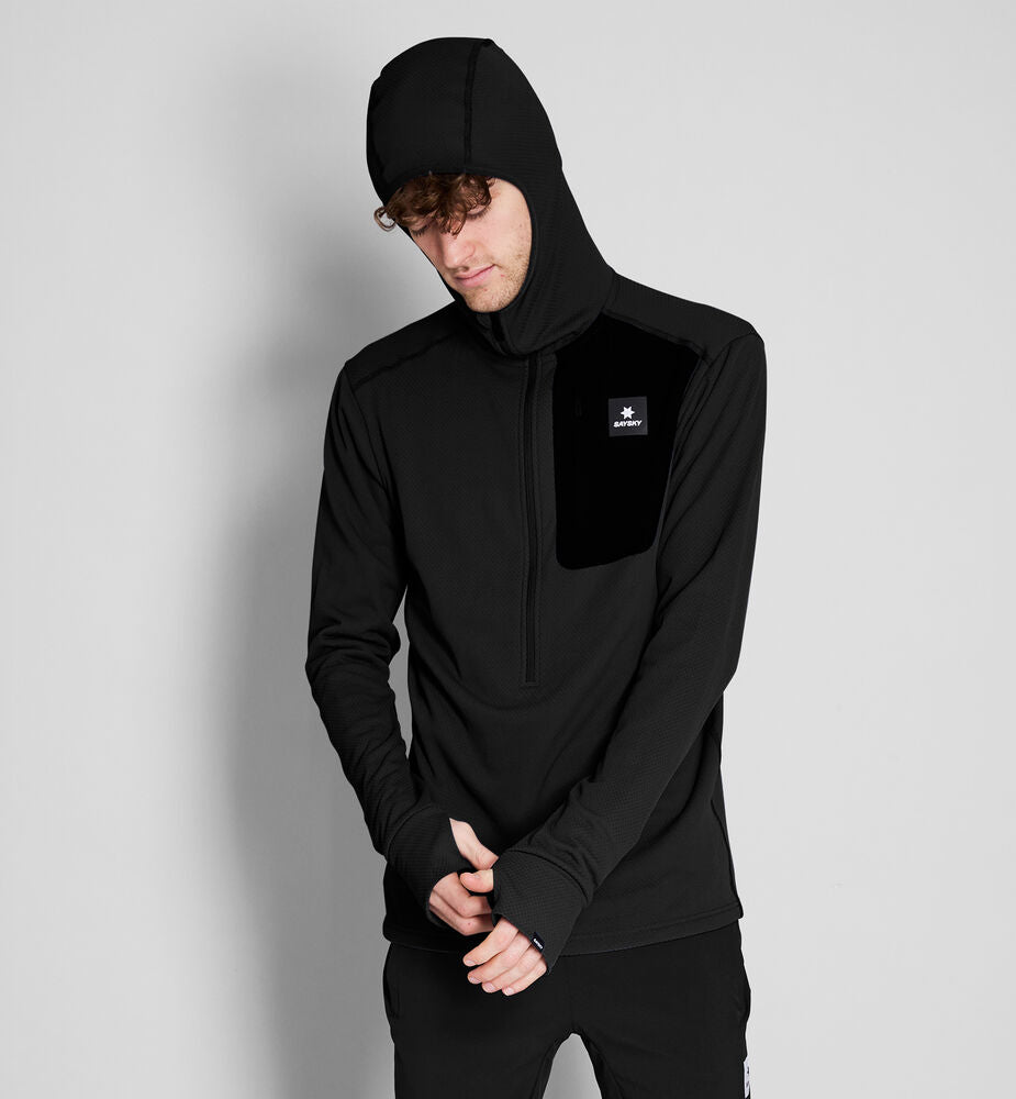Saysky Combat Half Zip Fleece Hoodie Black