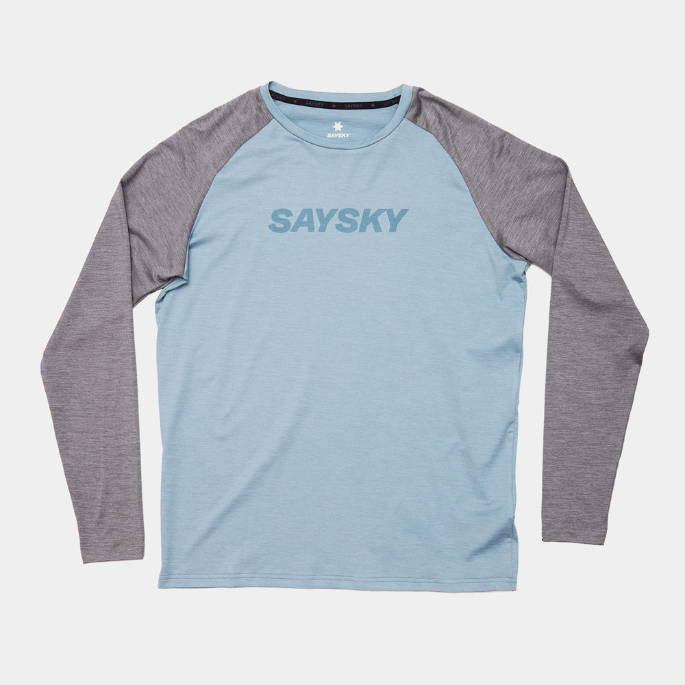 Saysky Logo Pace Long Sleeve Blue Melange