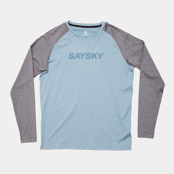 Saysky Logo Pace Long Sleeve Blue Melange