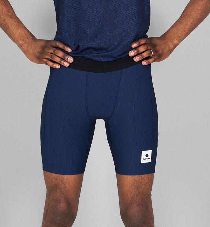 Saysky Combat+ Rib Short Tights 8" Blue