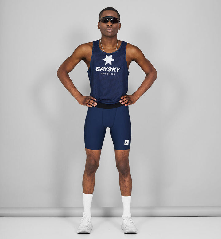 Saysky Combat+ Rib Short Tights 8" Blue