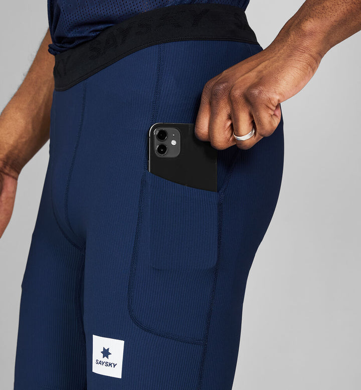 Saysky Combat+ Rib Short Tights 8" Blue