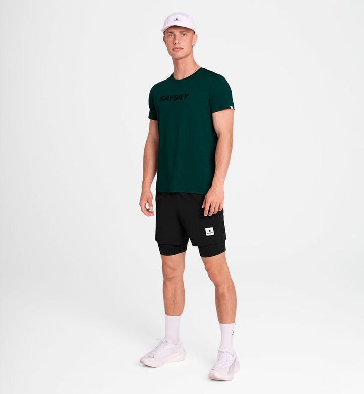 Saysky Logo Pace T-Shirt Green