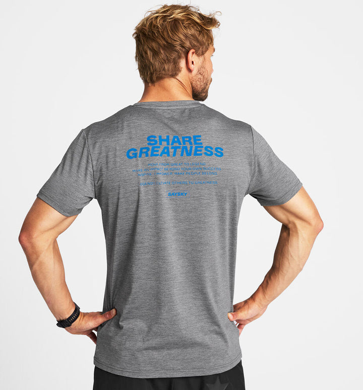 Saysky Statement Pace T-Shirt Grey