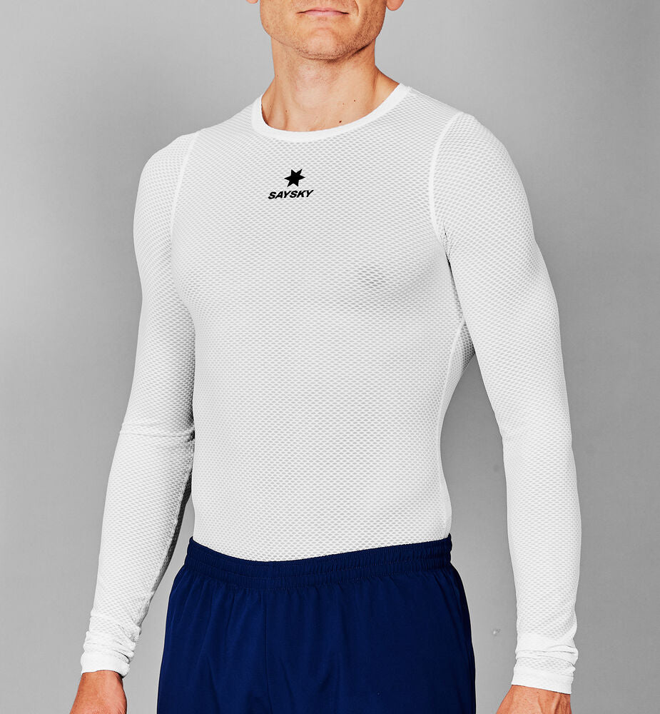 Saysky Mesh Base Layer Long Sleeve White